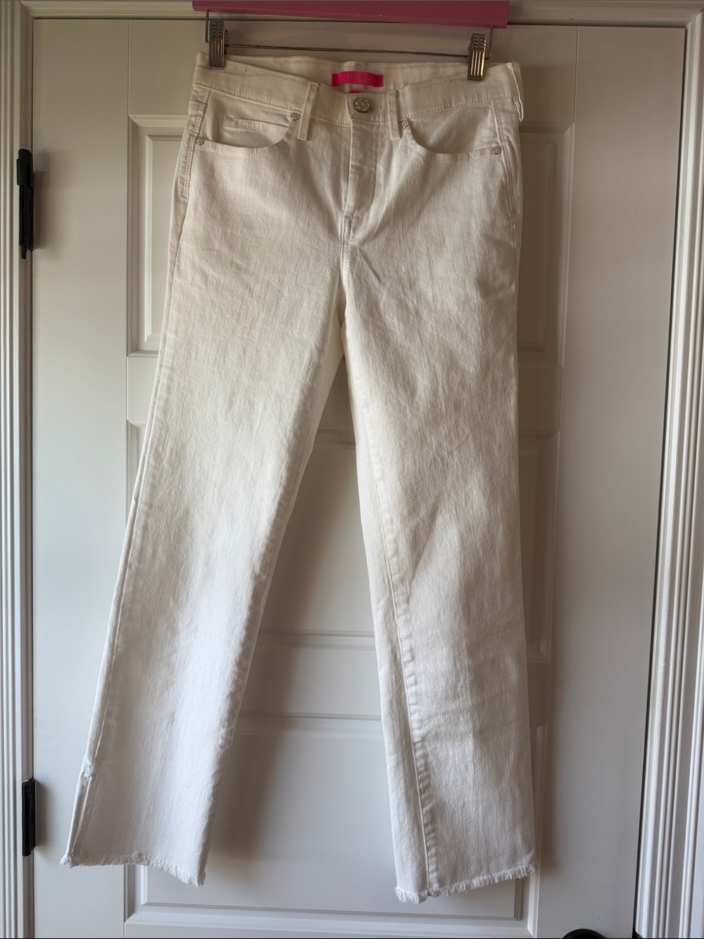 Lilly Pulitzer Cream Straight-Leg Jeans